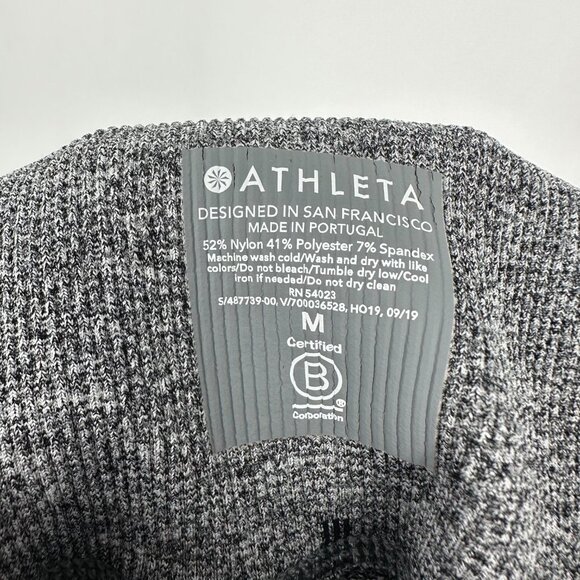 Athleta Andes High Rise Seamless Stretch Tights Leggings Grey/Red Medium - Picture 8 of 9